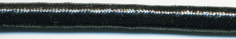 3/8" Metallic Tubular Cord-Black