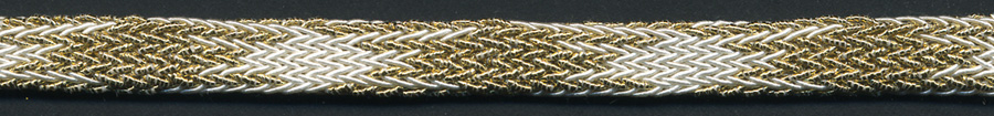 5/16" Metallic Lame/Rayon Gimp Braid-Gold/White Combo<br>see Special Pricing Tab