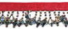 3/4" Beaded Fringe On Ribbon-Silver/Multi Combo
