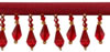 <font color="red">IN STOCK</font><br>1" Beaded Fringe On Ribbon-Wine