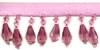 1" Beaded Fringe On Ribbon-Light Pink