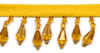 1" Beaded Fringe On Ribbon-Yellow Gold