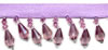 1" Beaded Fringe On Ribbon-Lavender