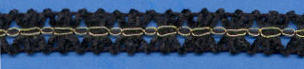 5/8" Metallic/Rayon Chenille-Gold/Black Combo<br>see Special Pricing Tab