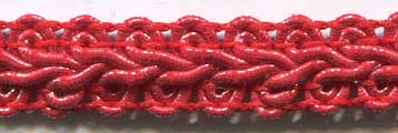 1/2" Wet Look Chinese Braid-Red