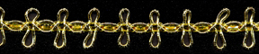 3/4" Metallic Double Loop Braid-Gold