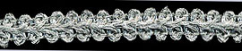 1/2" Fine Metallic Chinese Braid-Silver<br>see Special Pricing Tab
