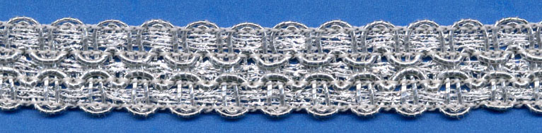 3/4" Metallic Knit Trim-Silver<br>see Special Pricing Tab