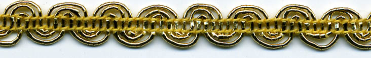 3/8" Metallic Scroll Braid-Gold
