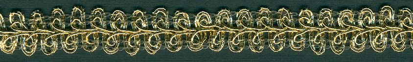 7/16" Metallic Chinese Knit Braid-Gold