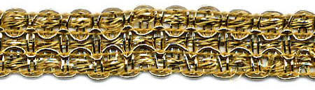 3/4" Metallic Knit Braid-Gold