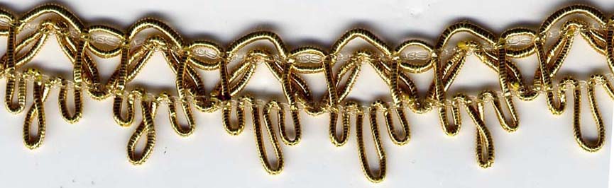 5/8" Metallic Hand Loop Braid-Gold