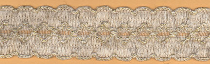 1+1/2" Poly/Metallic Knit-Linen/Gold<br>see Special Pricing Tab