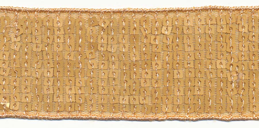 2" Wide "11 Row Square" Sequin Braid-Gold<br>see Special Pricing Tab