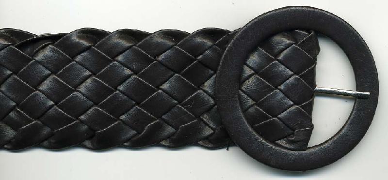 36" Length x 2" Width Faux Leather Braided Belt Brown<br>$0.50 each, see Special Pricing Tab