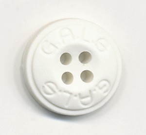 <font color="red">IN STOCK</font><br>24L Gals 4-hole Button-White