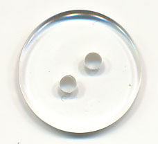 <font color="red">IN STOCK</font><br>24L 2-Hole Plastic Button-Clear