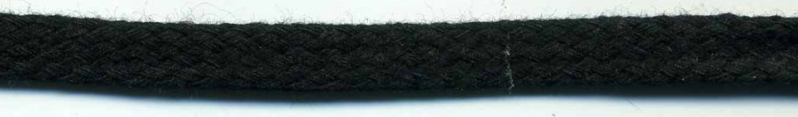 <font color="red">IN STOCK</font><br>5/16" Cotton Flat Sleeving Drawcord-Black