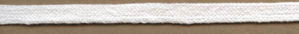 <font color="red">IN STOCK</font><br>3/8" Cotton Flat Braided Drawcord-White