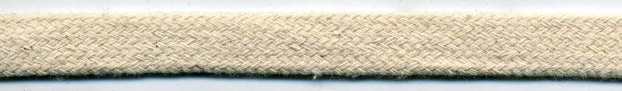 <font color="red">IN STOCK</font><br>3/8" Cotton Flat Braided Drawcord-Natural