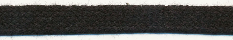 <font color="red">IN STOCK</font><br>1/2" Cotton Flat Braided Drawcord-Black