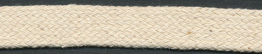 <font color="red">IN STOCK</font><br>1/2" Cotton Flat Braided Drawcord-Natural