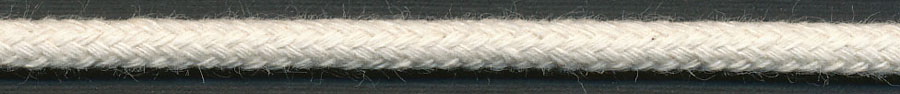 <font color="red">IN STOCK</font><br>1/4" Round Cotton Drawcord Plain Weave with Core-Natural