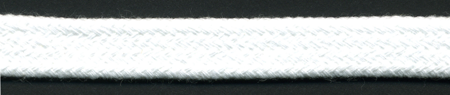 <font color="red">IN STOCK<br>MADE IN USA</font><br>1/2" Flat Sleeving Cotton-Optical White