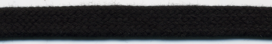 <font color="red">IN STOCK</font><br>3/8" Cotton Flat Braided Drawcord-Black