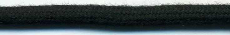 <font color="red">IN STOCK</font><br>1/4" Cotton Plain Weave Cord with Core-Black