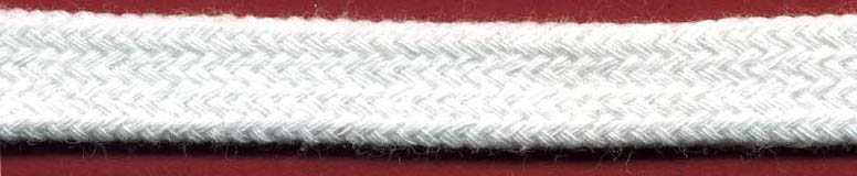 <font color="red">IN STOCK</font><br>3/8" Flat Cotton Sleeving Cord-White
