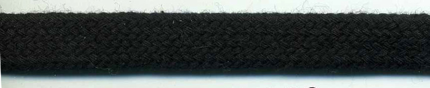 <font color="red">IN STOCK</font><br>3/8" Flat Cotton Sleeving Cord-Black
