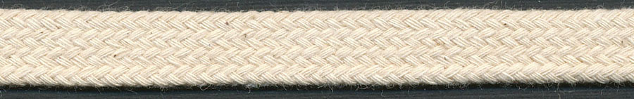 <font color="red">IN STOCK</font><br>3/8" Flat Cotton Sleeving Cord-Natural