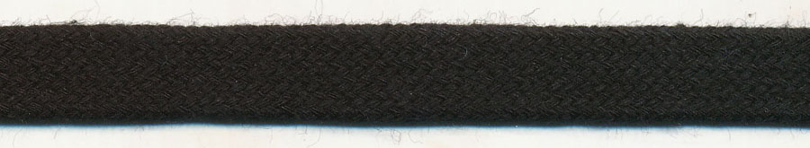 <font color="red">IN STOCK</font><br>1/2" Flat Sleeving Hoodie Cord-Black<br>(Fine Weave)