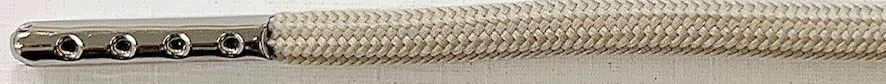 <font color="red">IN STOCK</font><br>54" Long Poly Cord Cream with Nickel Tips-Cream/Nickel