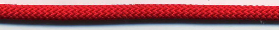 <font color="red">IN STOCK<br>MADE IN USA</font><br>3/16" Standard Rayon Bolo Cord-Red