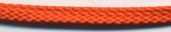 <font color="red">IN STOCK<br>MADE IN USA</font><br>1/4" Rayon Flat Bolo Cord No Core-Orange