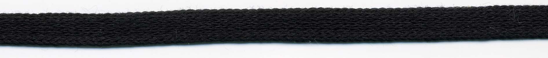 3/8" Cotton Knit Flat Sleeving Black