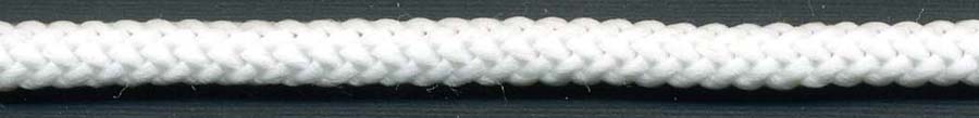 <font color="red">IN STOCK<br>MADE IN USA</font><br>1/4" (64b) Poly Knit Cord-White