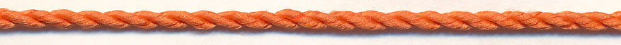 <font color="red">IN STOCK</font><br>1/8" 2-ply 2x2 Rayon Twisted Cable Cord-Orange