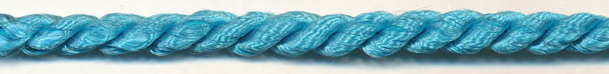 <font color="red">IN STOCK</font><br>3/16" 2-ply 10x2 Rayon Twisted Cable Cord-Aqua