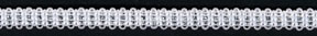 <font color="red">IN STOCK</font><br>1/4" Soft Stretch Band-White/Silver<br>Made In USA
