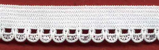 ekn-058040-029.jpg <font color="red">IN STOCK<br>INDUSTRY STANDARD</font><br>3/8" Nylon Loop Elastic-White