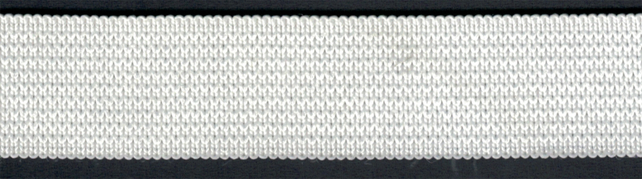 <font color="red">IN STOCK</font><br>3/4" Poly Knit Elastic-White<br>(Soft Finish, Pre-Shrunk)