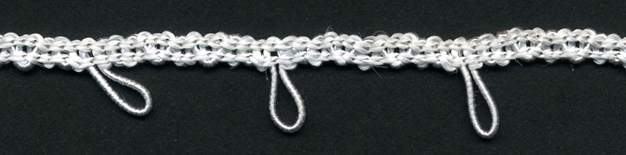 <font color="red">IN STOCK</font><br>1" Spaced Elastic Loops-White