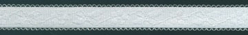 3/8" Nylon Daisy Picot Elastic-White