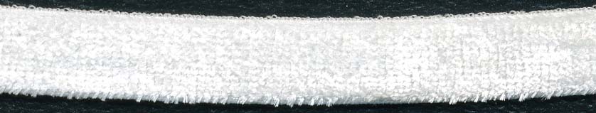 3/8" Nylon Stretch Velour Elastic-White