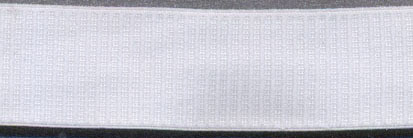 3/4" Nylon Stretch Grosgrain Elastic-White