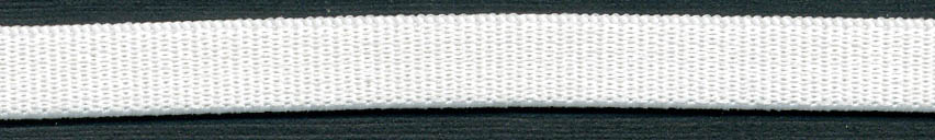<font color="red">IN STOCK</font><br>1/4" Nylon Woven Elastic Strap-White<br>(Not Dyeable)