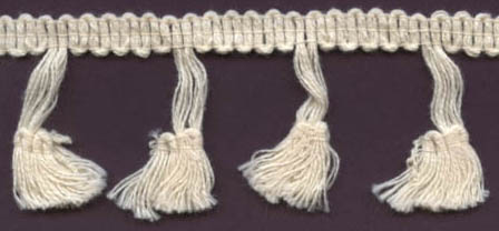 2" Cotton Tassel Fringe-Natural (Not Dyeable)